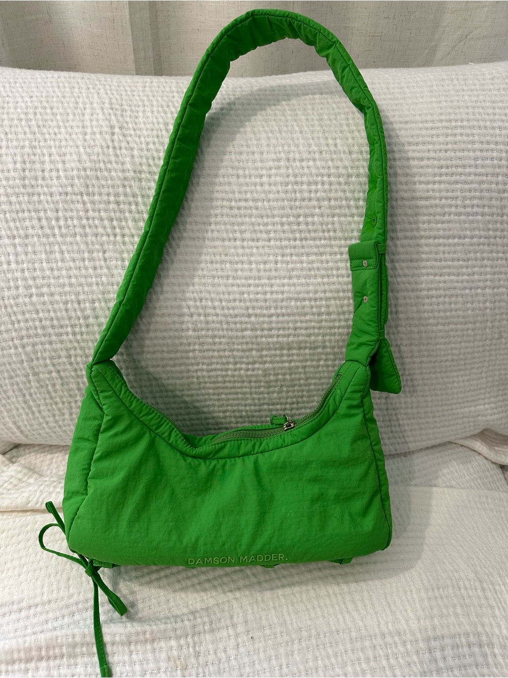 Damson Madder Green Quilted Shoulder Bag